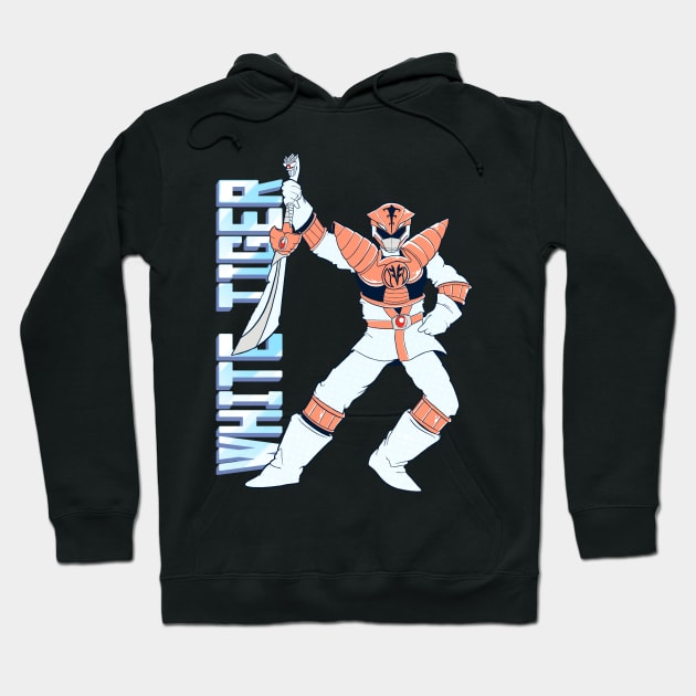 DBZ x MMPR Mashup: White Tiger Hoodie by Hojyn